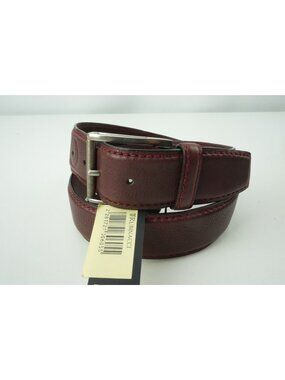Rubinacci Maroon Leather Made in Italy Sz 90 BRAND NEW